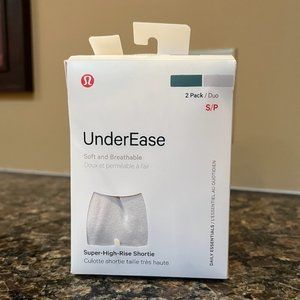 NWT Lululemon UnderEase Super High Rise Shortie Underwear 2 Pack (S) GREEN WHITE